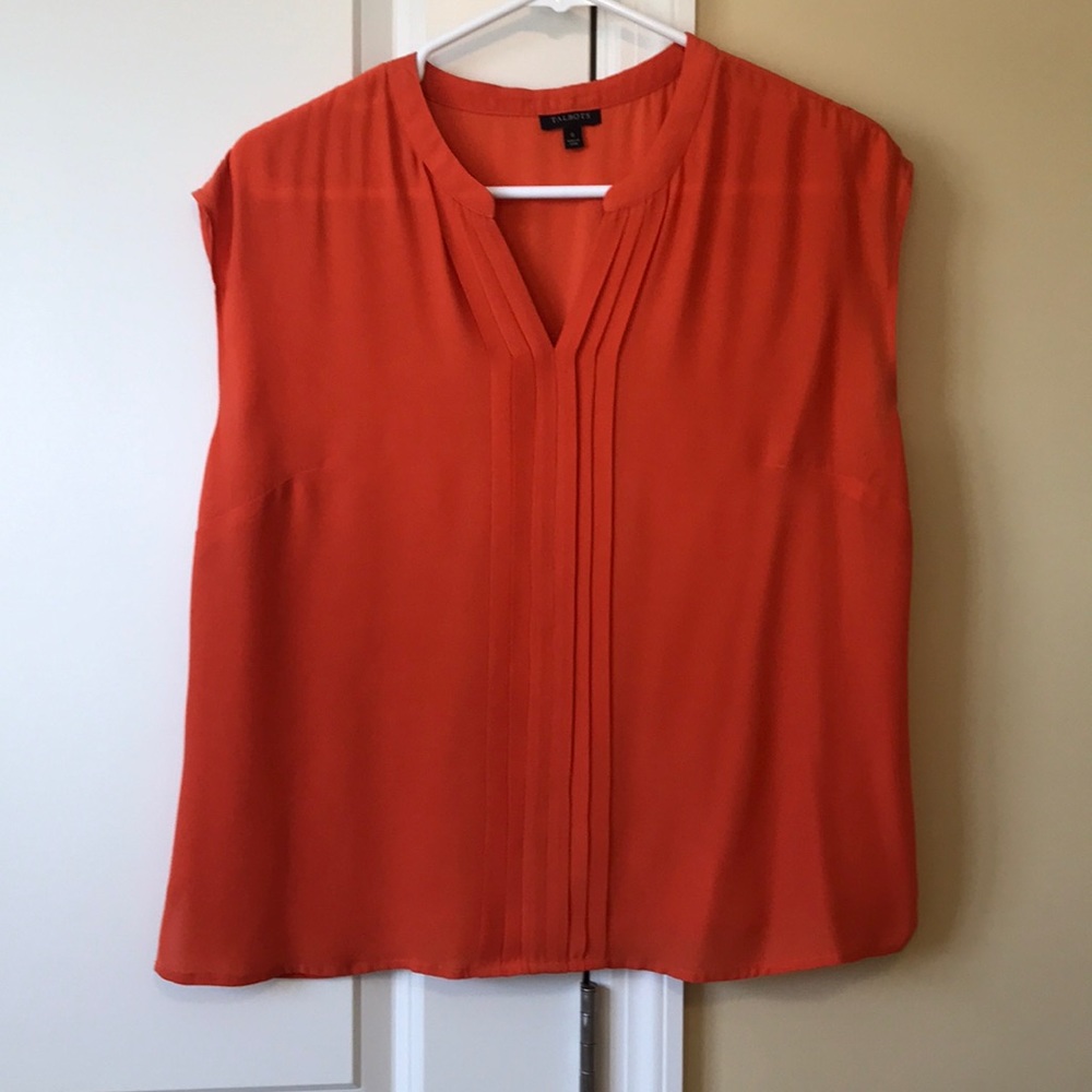 100% silk sleeveless V-Neck blouse